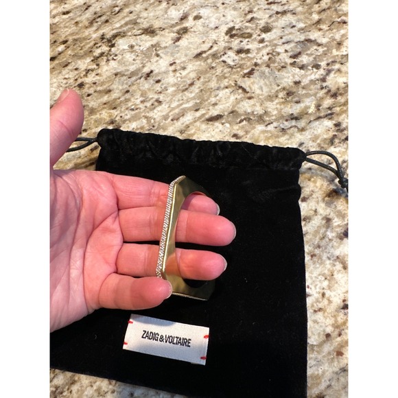 Zadig & Voltaire Cecilia Strass Bracelet in Old Gold - Picture 6 of 7